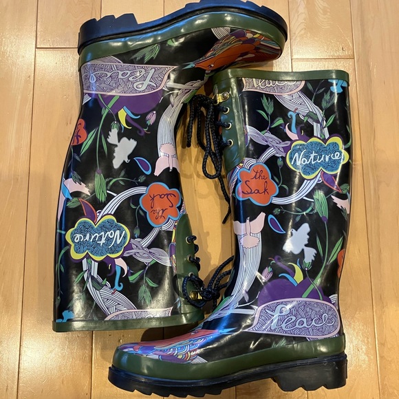 The Sak Peace rain boots size 6 - Picture 1 of 8